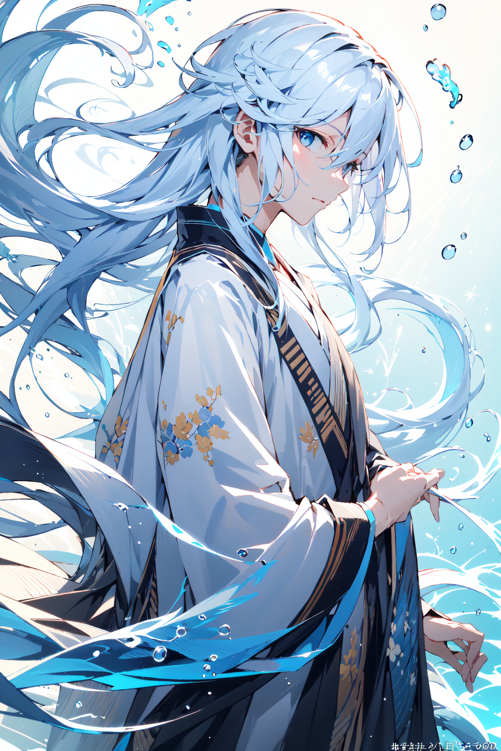 20276-3573394872--Chinese style, solo, long hair, blue eyes, 1boy, looking at viewer, male focus, bangs, white hair, closed mouth, hair between e.png
